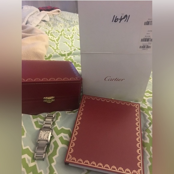 EUC CARTIER TANK FRANÇAISE W51011Q3 Women’s Watch stainless steel - Picture 3 of 10